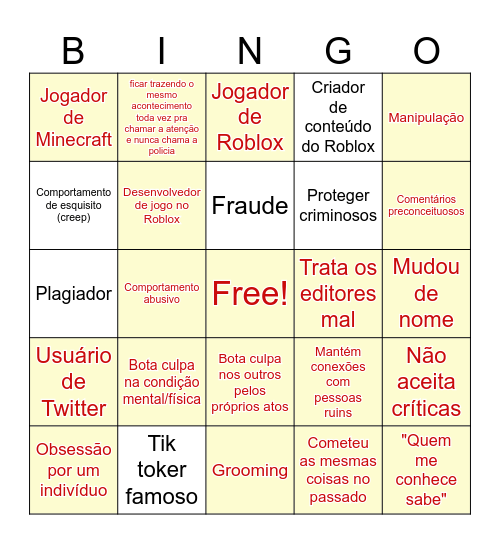 Exposed bingo Card