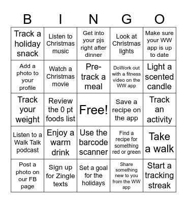 December BINGO Card