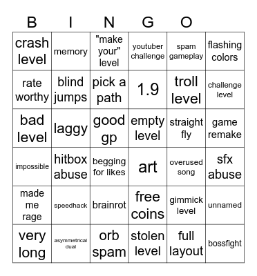 recent tab bingo Card