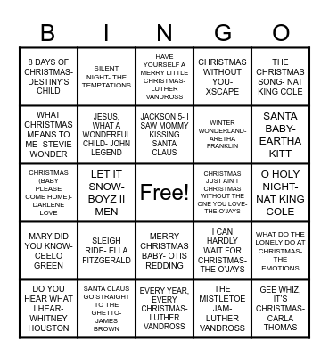 CHRISTMAS BINGO Card