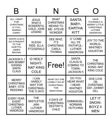 CHRISTMAS BINGO Card