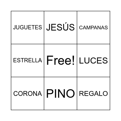 CHRISTMAS TIME Bingo Card