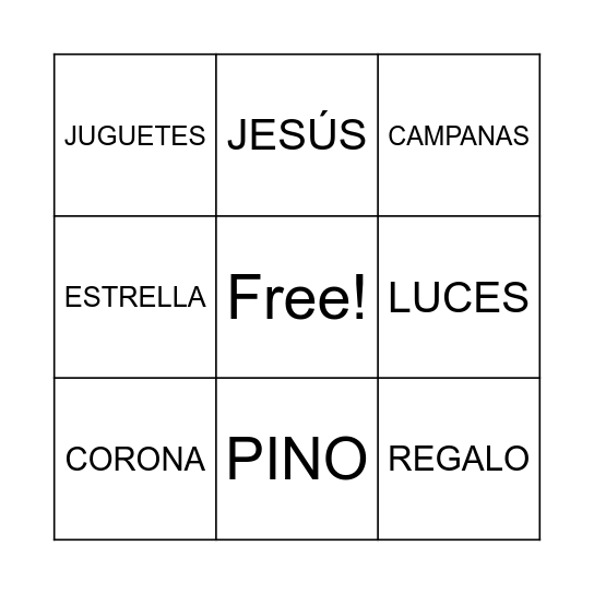 CHRISTMAS TIME Bingo Card