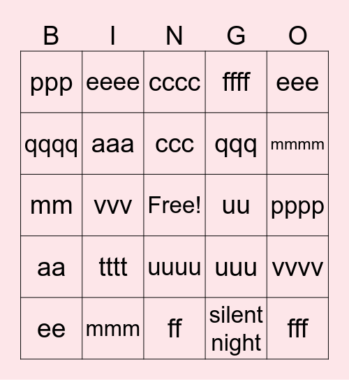 Christmas BINGO Card