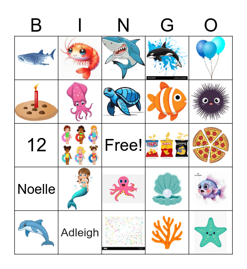 12 Leagues Under the Sea Bingo Card