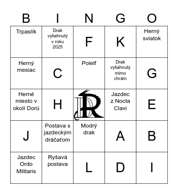 DRAO zraz 6. 12. 2025 Bingo Card