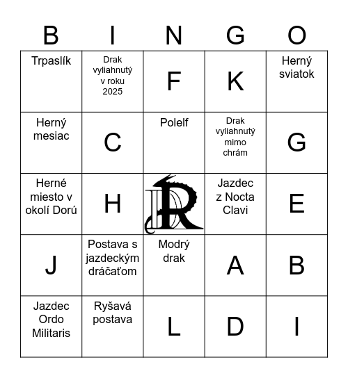 DRAO zraz 6. 12. 2025 Bingo Card