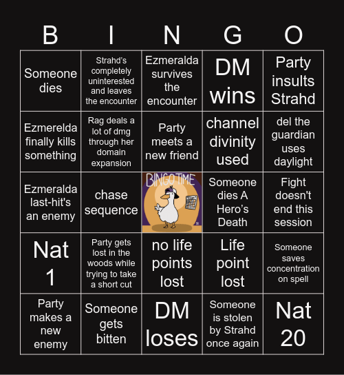 CoS S2 E5 | The Ritual Bingo Card