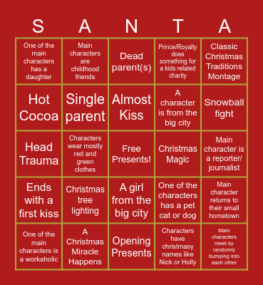 Christmas Movie Bingo 2025 Bingo Card