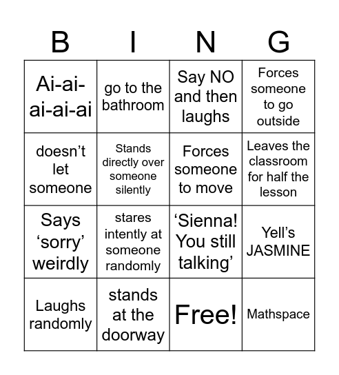 Mr Chivasa Bingo Card