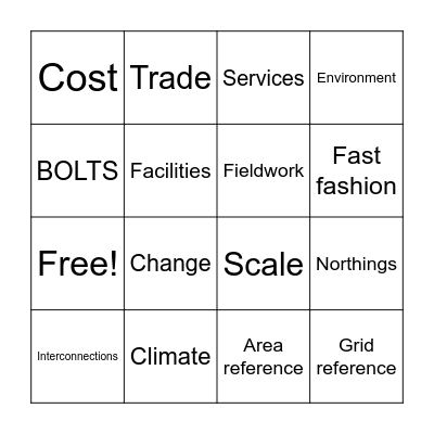 Task 2 Bingo Card