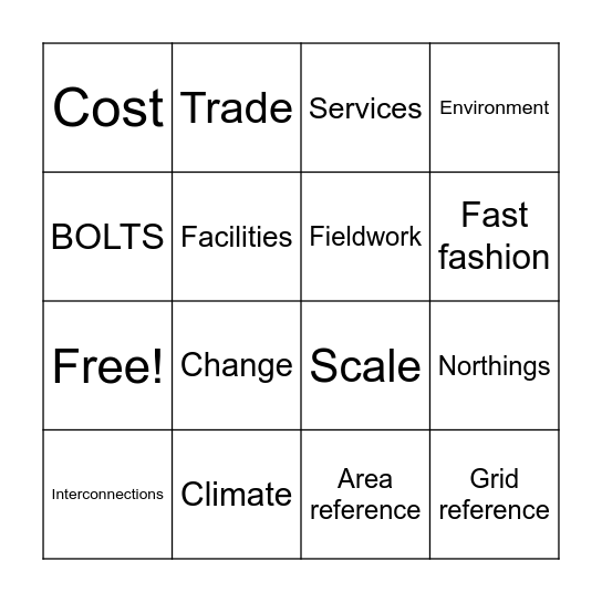 Task 2 Bingo Card