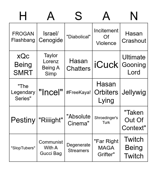 MorePegasus Bingo! Bingo Card