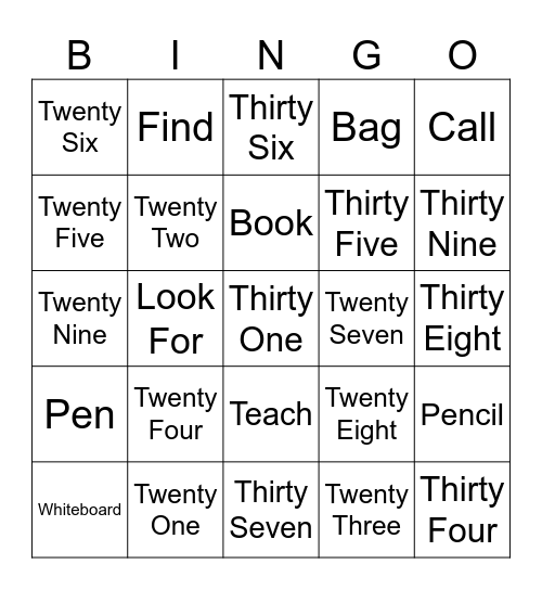 Numeral 3 Bingo Card