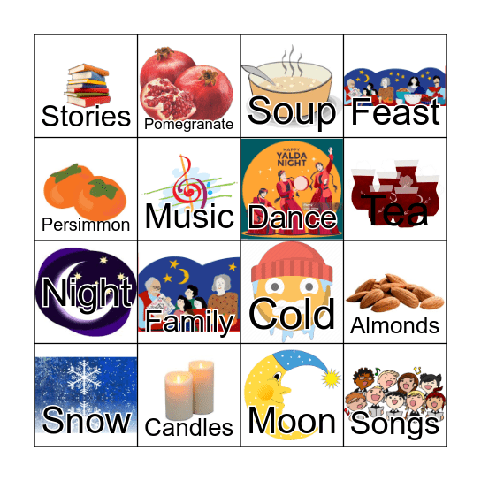 Shabe Yalda Bingo Card