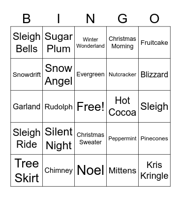 Christmas Bingo Card