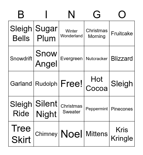 Christmas Bingo Card