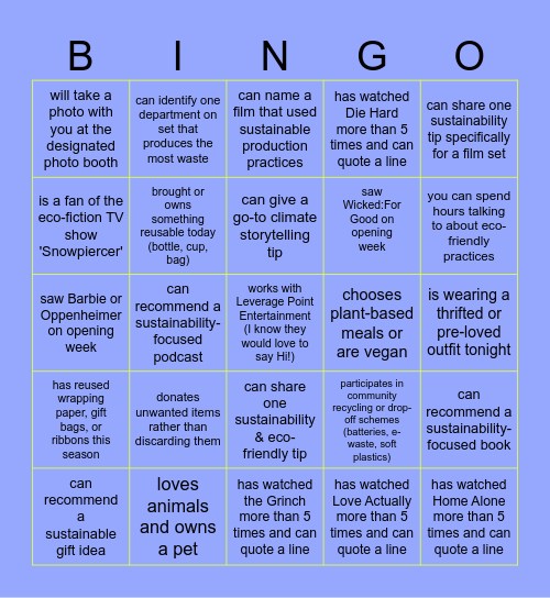 Networking Bingo: Find someone who... Bingo Card