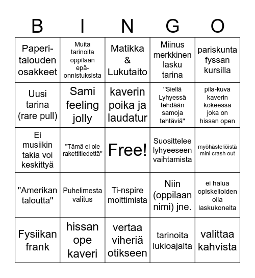 Sami Murtoniemi bingo Card
