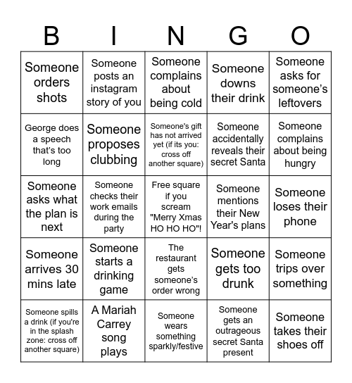 Edgemas Bingo 2025 Bingo Card