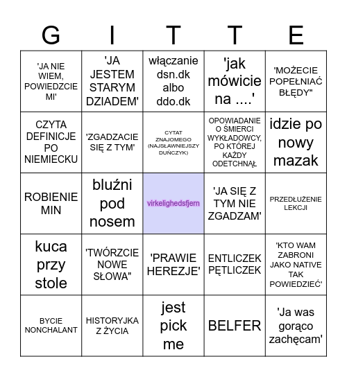 Hubert Szubidubi Skibidi Bingo Card