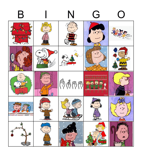A Charlie Brown Christmas BINGO Card