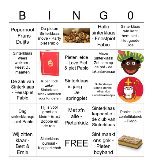Sinterklaas BINGO Card