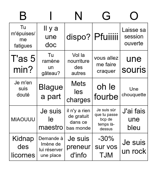 Bingo Gandalf Bingo Card