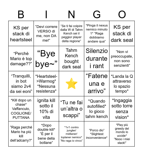 ahboh7 bingo card Bingo Card