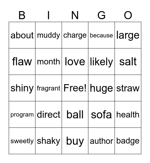 Review for MC 4.13 Bingo Card