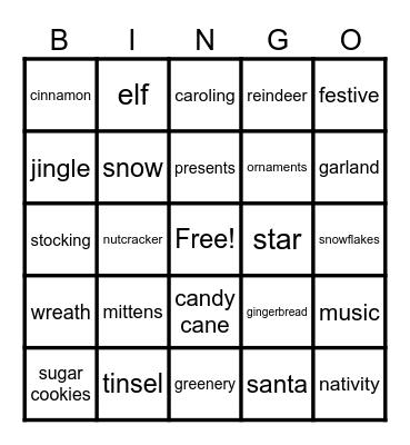 Christmas Bingo Card