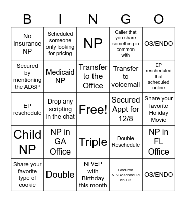 StraitFire Bingo Card