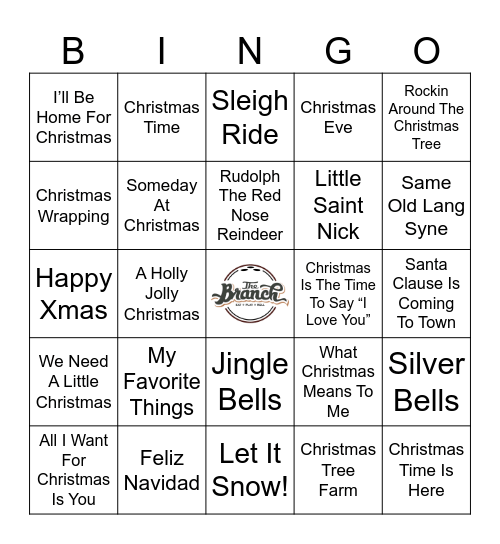 Christmas Bingo Card