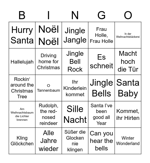 das große turnup weihnachtsspecial Bingo Card