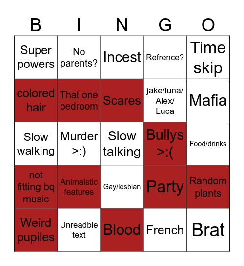 Round 2 Bingo Card