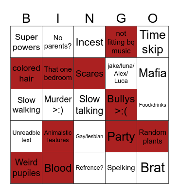 Round 2 Bingo Card
