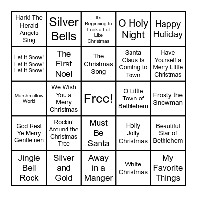 Christmas Classics Bingo Card