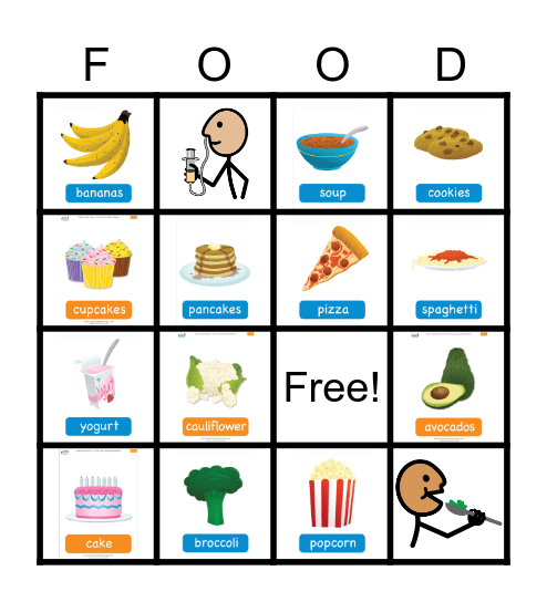 FOOD Bingo Card