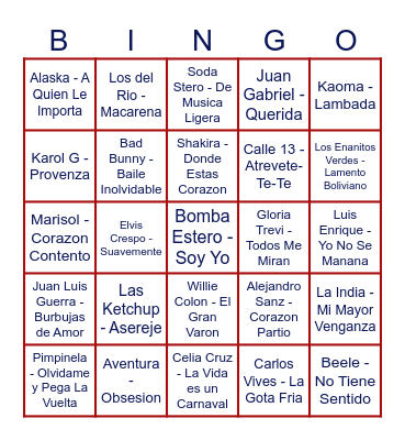 ALPFA Pride+ Bingo Musical Bingo Card