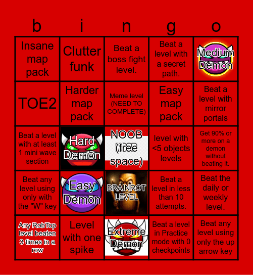 BoiledAngel Bingo Card