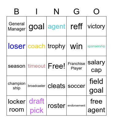 sports landon schachle Bingo Card