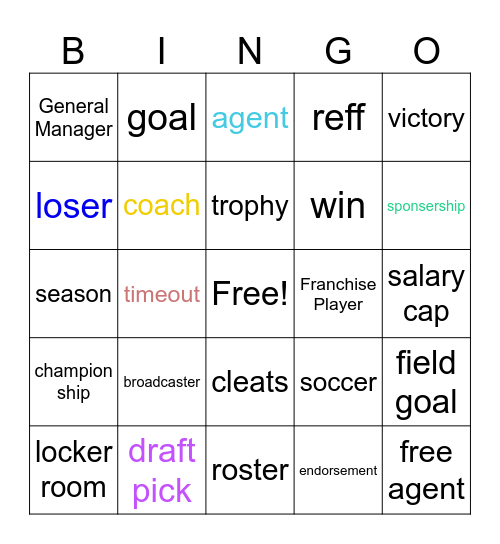 sports landon schachle Bingo Card