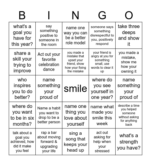 Next Chapter Bingo Card