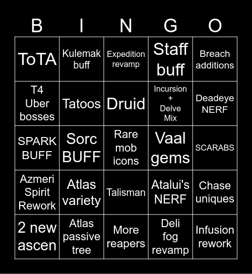 0.4 Bingo Card
