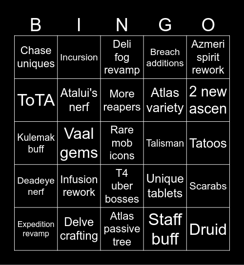 0.4 Bingo Card