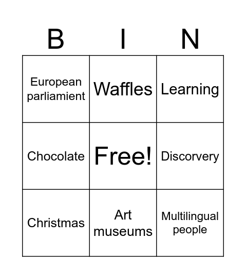 BABINDAMA Reine - France (Education and primary school teaching) Bingo Card