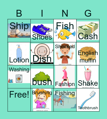 SH words! Bingo Card