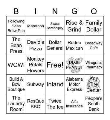 LOCAL BUSINESS Bingo Card