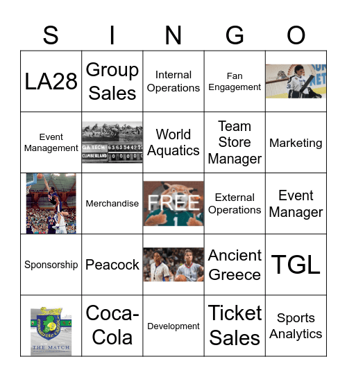 SPINGO #2 Bingo Card