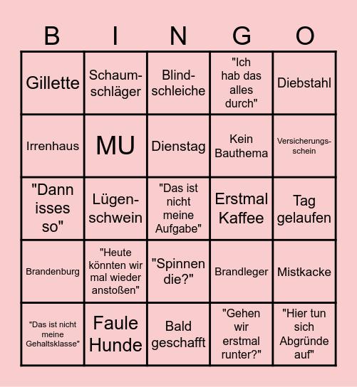 Antje Bingo Card